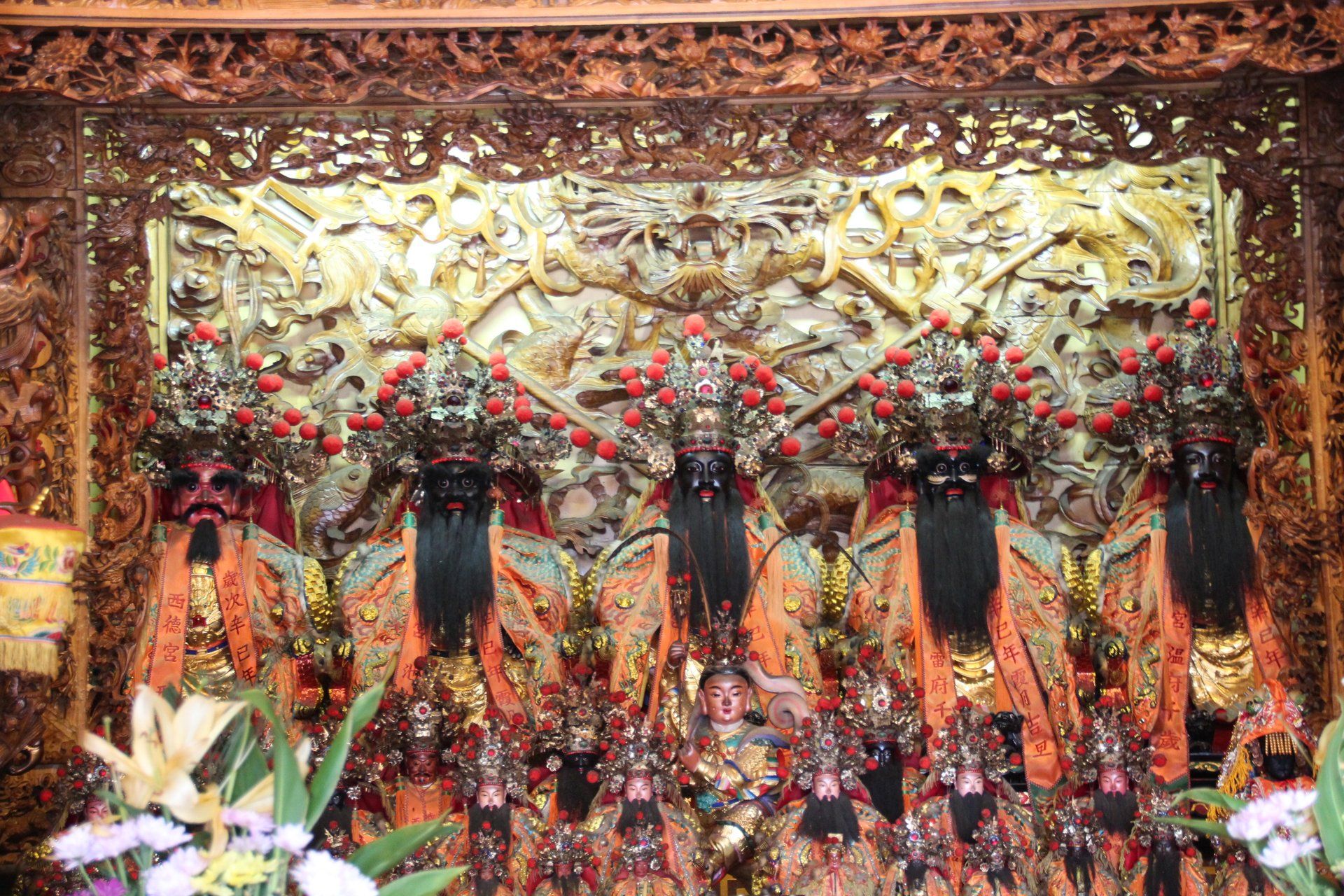 埔鹽西德宫鎮殿主神IMG 4225 (222) 西德宮主神五六府千歲-(朱、邢、李、溫、金、吳、池、清、雷、黃、陳府千歲等11尊神尊) 鎮殿五尊神像為:朱、邢、溫、雷、池五位千歲
