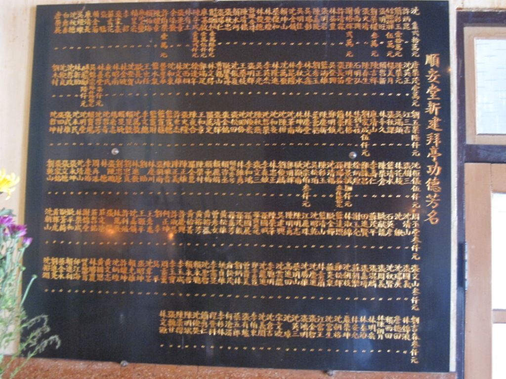 順安堂-新建拜亭芳名錄 順安堂-新建拜亭芳名錄